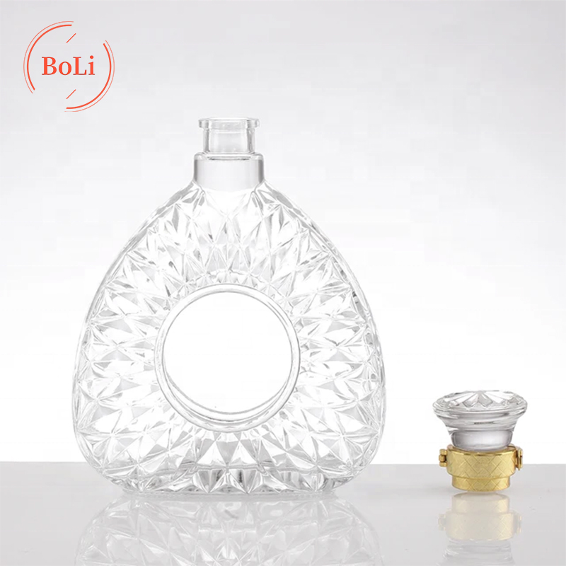 750ml Empty Clear Xo Glass Bottles Low Price Glass Bottle Manufacturer