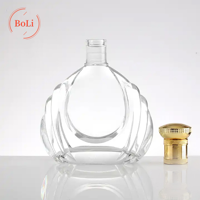 Tequila Gin Bottle, Vodka Glass Bottle, Beverage Cutting Glass Bottle