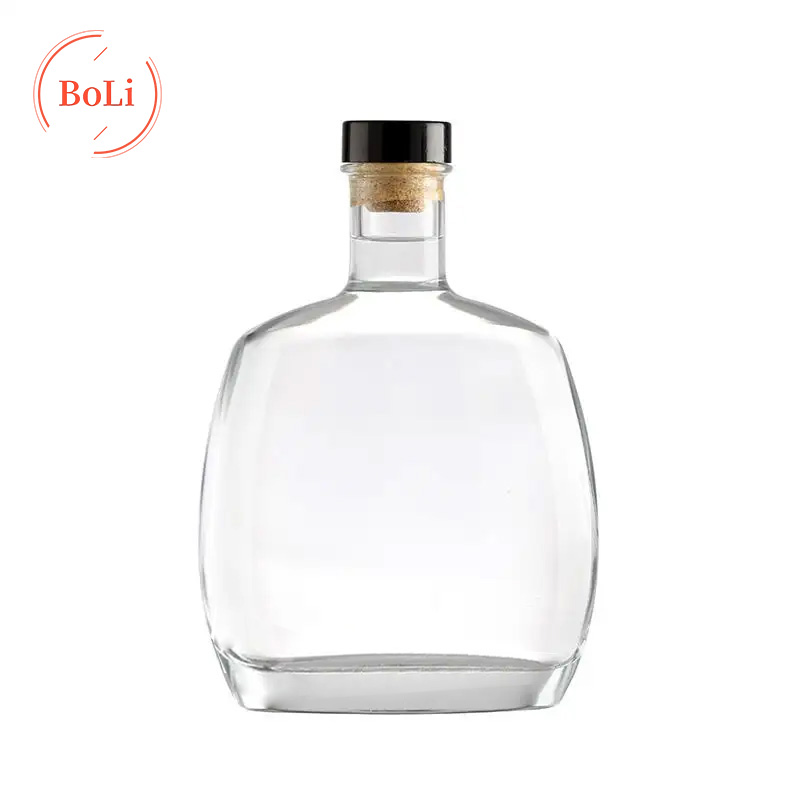 375ml 500ml 700ml Sake Glass Bottle Vodka Whiskey Tequila With Cork Stopper