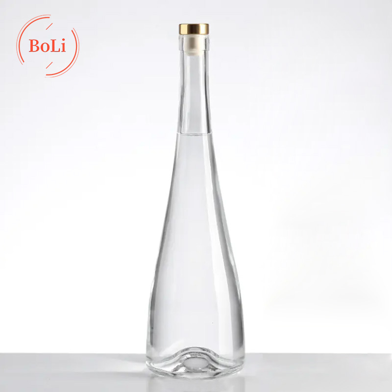 Factory Wholesale Rose Bottom 325ml 750ml Champagne Juice Bottles, Transparent Glass Bottles With Screw Caps