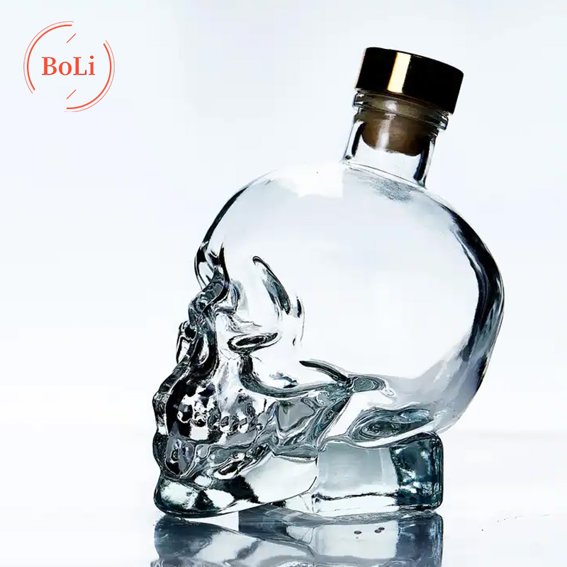 Skull Wine Bottle, Wine Bottle, 100ml Glass Bottle, 400ml Transparent Glass Wine Bottle