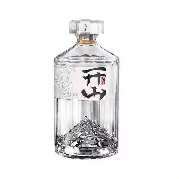 Wholesale customized hot sale 500ml cylindrical transparent vodka glass bottle liquor glass bottle