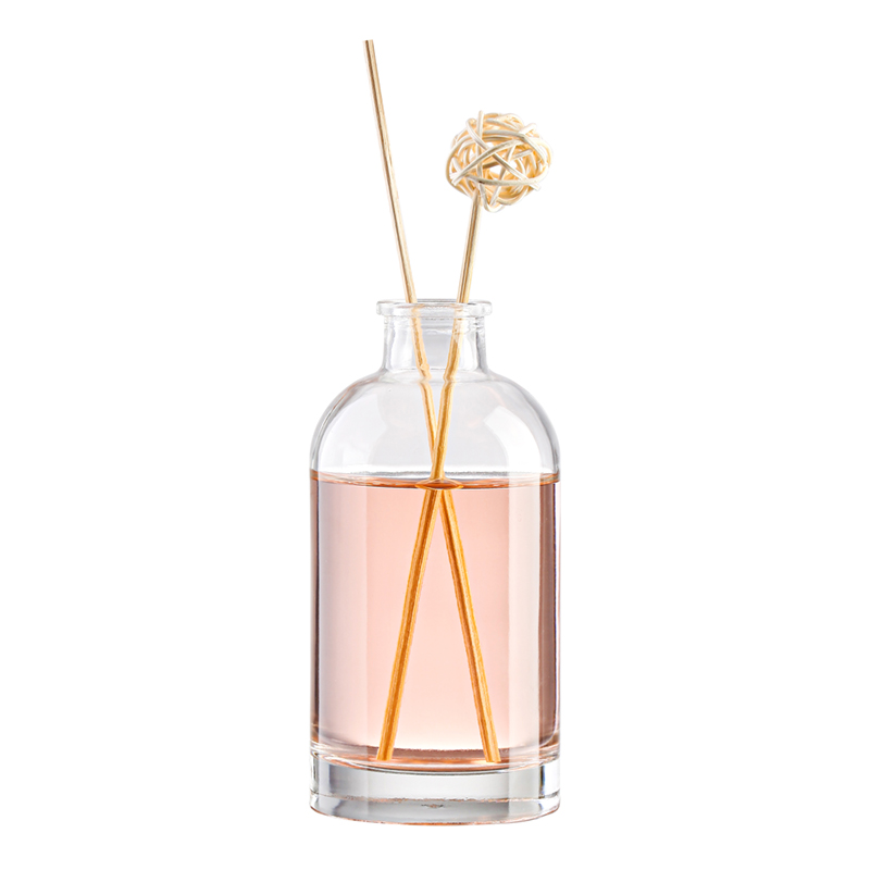 Luxury Home Customized Colored Round Empty Glass Aromatic Reed Diffuser Bottle 50ml 100ml 150ml 200ml